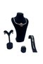 Domestic Production Suede Fabric Black Color Mini Display Jewelry Display Manikin - 5
