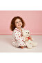 Girl's Heart-Patterned Buttoned 100% Cotton Colorful Pajama Set - 4