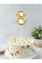 1-2-3-4-5-6-7-8 Year Old Gold Themed Birthday Cake Decoration - 7