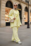 Ruffled Cotton Kimono Set – Summer Flowy Two-Piece Set Yellow