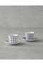 Ashley Porcelain Coffee Cup Set 4 Pieces for 2 People Black - 3