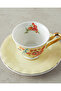 Miranda New Bone China Coffee Cup Set 4 Pieces for 2 People Light Yellow - 3