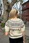 Crocked Collar Patterned Knitwear Sweater - 4