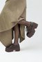 Brown Patent Leather Women's Loafers P9067 - 3