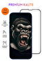 واقي شاشة زجاجي متوافق مع هاتف iPhone 13 Pro Max مكون من 4 قطع - إطار أسود