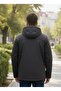 Men's Detachable Hooded in 1 Fleece Lined Water and Wind Resistant Softshell Jacket - Anthracite - 7