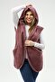 سترة نسائية من Welsoft بأزرار Dusty Rose مع جيوب - 2