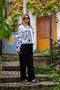 White Color Blue Embroidered Shirt Jacket - 2