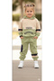 Unisex Hooded Green Tracksuit Set