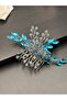 Stylish and Elegant Wedding and Engagement Bridal Crown and Hair Accessory with Completely Handmade Crystal Stones - 5