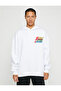 Oversize Sweatshirt Hooded Printed Ribbon - 3