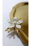 Single-Sided Gold 6-Piece Stainless Steel Oval Mini Daisy Tea Coffee Presentation Promise Engagement Tray 20X25 cm - 5