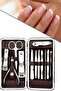 12 Piece Manicure Pedicure Set Special Leather Case Hand Foot Care Acne and Cleaning - - 3