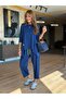 Women's Two Thread Viscose Cotton Fabric Double Set with Crest Detail - 5