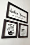 Turkish Kitchen, Tea, Coffee Corner, Let's Give a Coffee Break, Wooden Framed Painting Set - 5