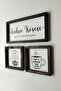 Turkish Kitchen, Tea, Coffee Corner, Let's Give a Coffee Break, Wooden Framed Painting Set - 4