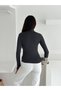 Women's Half Turtleneck Finger-Looped Full Stretch Fabric Buzz Bodysuit - 8