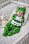 Frog Themed Organic Cotton Newborn Hospital Discharge Set 5 Pieces Boxed - 3