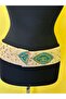 Indian Fabric Ethnic Embroidery Authentic Hook and Loop Women's Belt 94X8 cm - 4