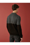 Crew Neck Sweater Color Blocked - 4