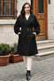 61674 Belted Trench Coat Black
