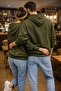 Hooded Pocket 3 Thread High Quality Unisex Women Men Sweatshirt - 4