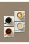 Coaster Set of 4 White Marble 10X10 cm