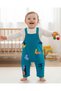 Baby Boy Printed, Salopet / Gardener Jumpsuit and Underwear Set 6-9-12-18-24 Months