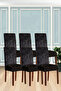 Bashtugh Chair Cover , Washable, Elastic, Velvet Fabric Chair Cover 6 Pieces a Pack.