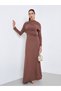 Women Brown Wrap Detail Bodycon Maxi Dress