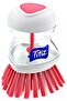 فرشاة غسيل الأطباق مع مقبض وحاوية للمنظفات، إسفنجة غسيل الأطباق، إسفنجة المطبخ، فرشاة عملية لغسل الأواني - 4