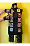 Hand Knitted Ethnic Motif Fingerless Gloves and Scarf Set - 6