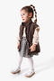 Plaid Skirt, Pantyhose & Vest Holiday Outfit for Baby Girl, 4-Piece Set 9093 Spr - 2