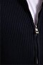 Men's standard fit regular cut zip-up Mock Neck warm navy knit vest - 5