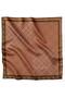 Coffee Plaid Pattern 100% Twill Silk Scarf 4218 - 80 - 4