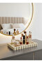 Natural Travertine Marble Tray, Bathroom Organizer, Presentation Plate with Edge Detail - 4