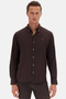 Ds Damat Slim Fit Bitter Coffee Oxford Button Collar Easy-Iron Embroidery Detailed Cotton Shirt - 2