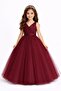 Girl's Burgundy Wrap Graduation Birthday Dress