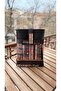 Aged Book Patterned Brown Book Case - 2