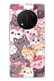 Honor X9C Compatible Cute Cats Printed Silicone Case