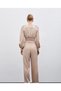 High Waist Satin Crepe Wide Leg Women's Trousers - 5