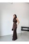 Women's tulle and satin paneled dress - 4