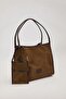 Green Rectangular Shape Wide Shoulder Bag