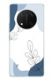 Honor X9C Compatible Blue Tranquility Shapes and Botanical Lines Printed Silicone Case