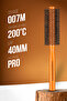 Professional 007M Orange Men's Hair Brush - 2