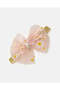 Girls Pink Bow Hair Clip And Veil Set (2 Piece) - 5