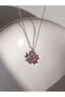 Pink Zircon Stone Flower Necklace