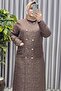Women's Clothing Plus Size Quilted Metal Buttoned Double-Breasted Cap - 6