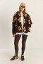 Women's Brown Hooded Pocket Detailed Teddy Oversize Fleece Sweatshirt 4133 60283893 - 6