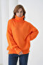 Women's Turtleneck Ribbed Knit Oversized Knitwear Tunic 223009 - 5